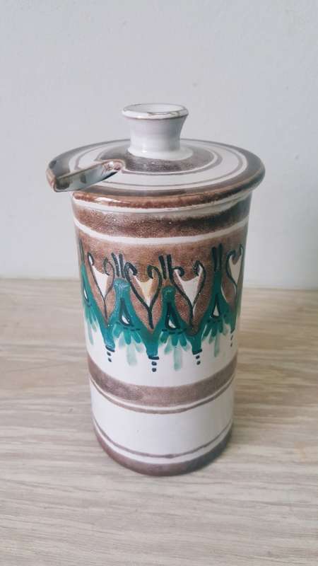 THE OLD JAR POTTERIES/TOJ SOUTH AFRICAN POTTERY SUGAR/MUSTARD POT