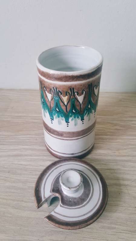 THE OLD JAR POTTERIES/TOJ SOUTH AFRICAN POTTERY SUGAR/MUSTARD POT