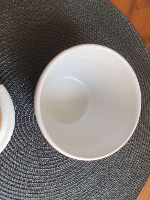 HOGANAS KERAMIK ELDFAST SWEDEN HAND MADE MID-CENTURY MODERN SUGAR BOWL