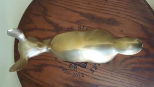 LARGE Vintage Brass Deer/Fawn Sculpture