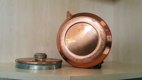 VINTAGE COPPER WOODEN KETTLE (MADE IN JAPAN)