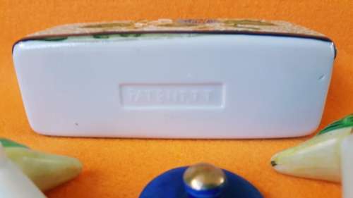 Vintage PATENT T.T Japan Nodder Shakers Salt/Pepper and Mustard well cruet set