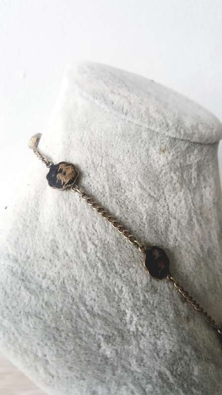 Vintage Japanese Damascene necklace