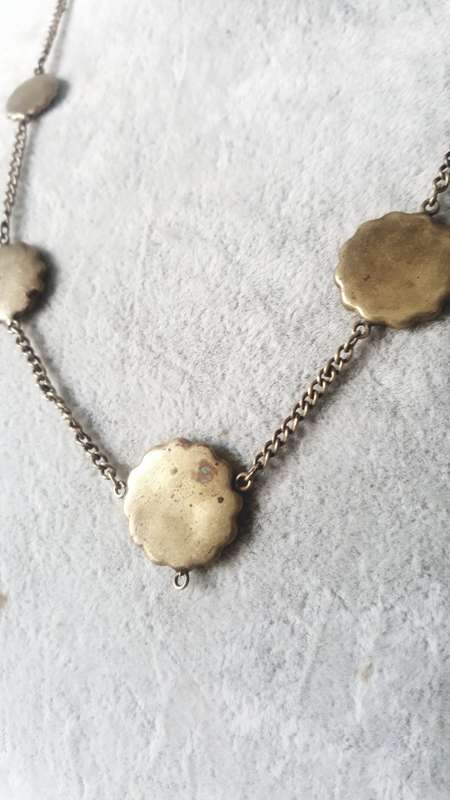 Vintage Japanese Damascene necklace