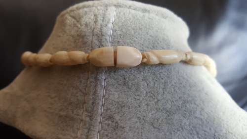 Beautiful Vintage Hand Carved Bone Necklace