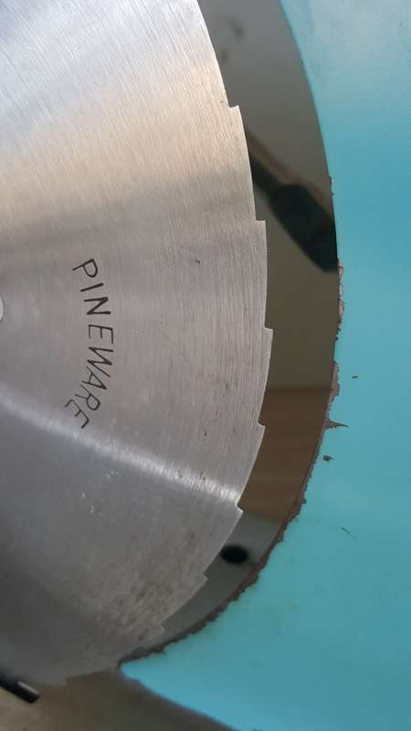 VINTAGE PINEWARE ENAMEL BLUE BREAD SLICER