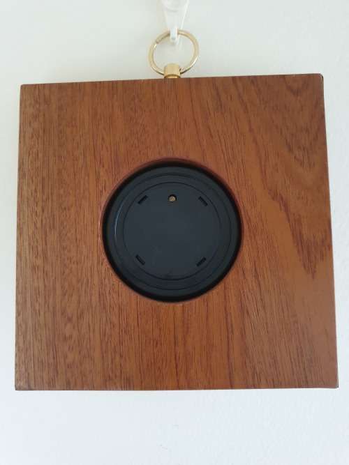 Vintage Thermometer & Hygrometer Brass Wooden Wall Plague (Made In France)