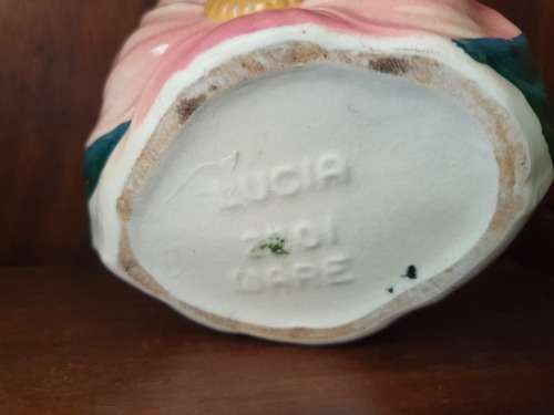 SOUTH AFRICAN LUCIA WARE BRIGHT COLOURFUL FLOWER PORCELAIN BASKET