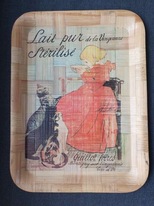 French Kitchen Decor Tray Lait pur de la Vingeanne Sterilise by Théophile Steinlen (1859 - 1923)