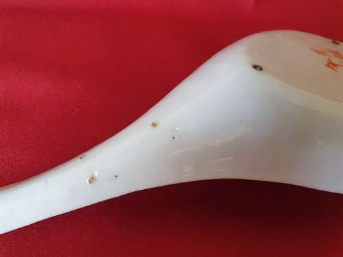 ANTIQUE CHINESE LARGE PORCELAIN HANDPAINTED SPOON