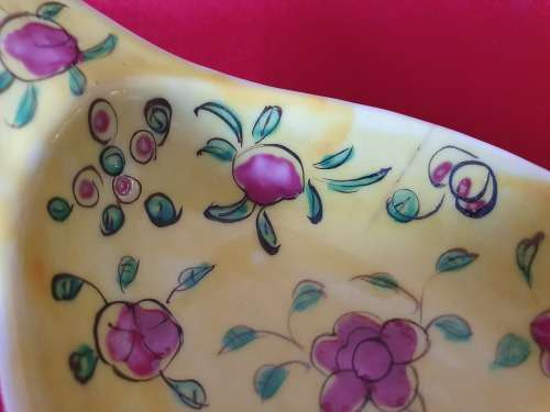 ANTIQUE CHINESE LARGE PORCELAIN HANDPAINTED SPOON