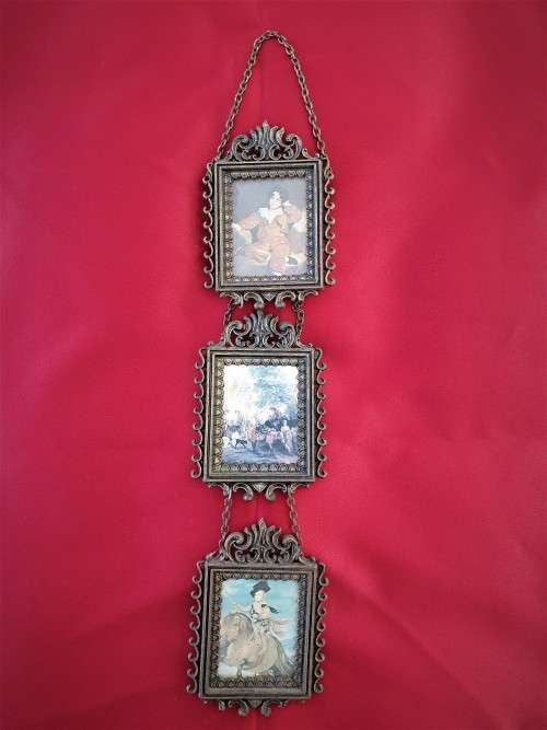 ORNATE ITALY BRASS WALL HANGING FRAMES