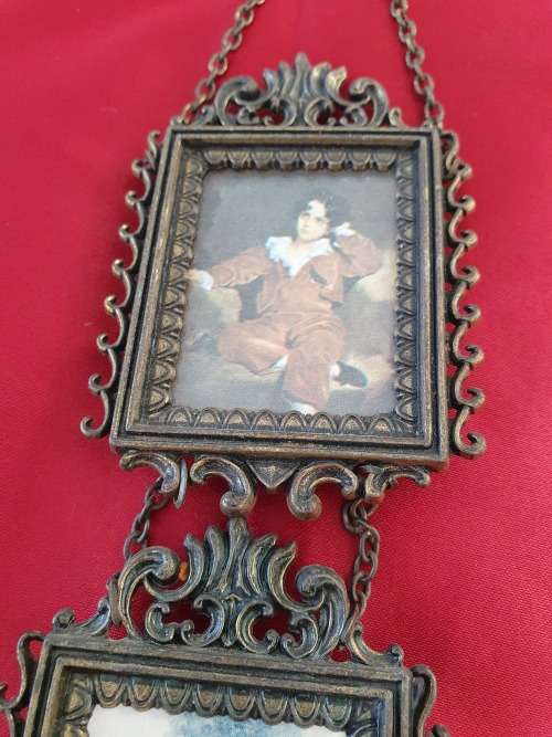 ORNATE ITALY BRASS WALL HANGING FRAMES