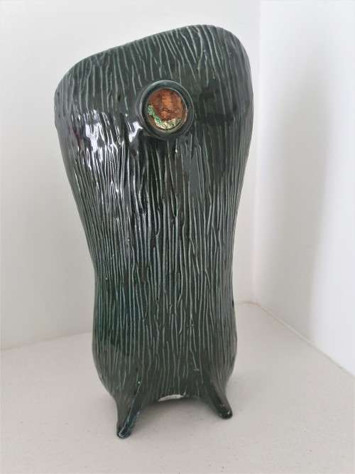 Vintage Decanter Italy Green Porcelain By Ardo Girlamo Luxardo