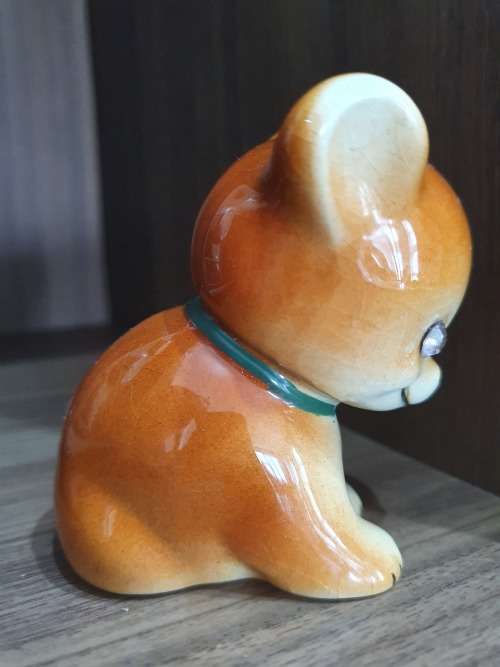 1960 Goebel West Germany Porcelain Bear with Rhinestone eyes (Kleiner Bar von BERLIN)