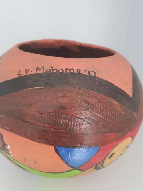 Lucas Mahome (South African Artist, 20th century) Pottery Bowl