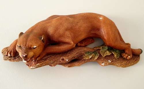 Bossons England Puma / Cougar chalkware figure