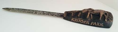 Handcraved Kruger Park Wild Tuin Wooden and Steel Blade Letter opener