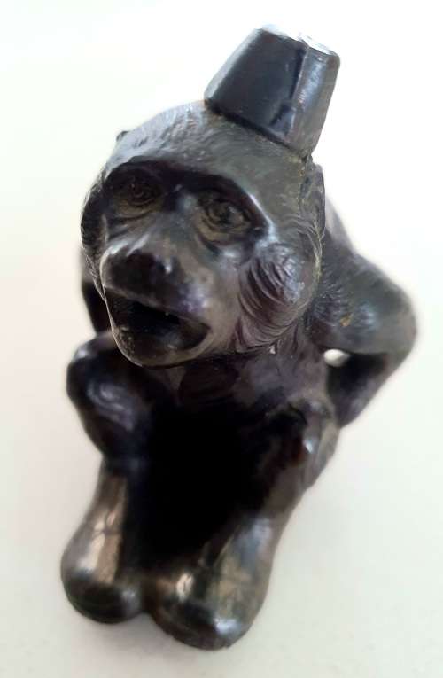 Antique Art Deco Brass Monkey Incense Burner/Smoke Cigarette Holder