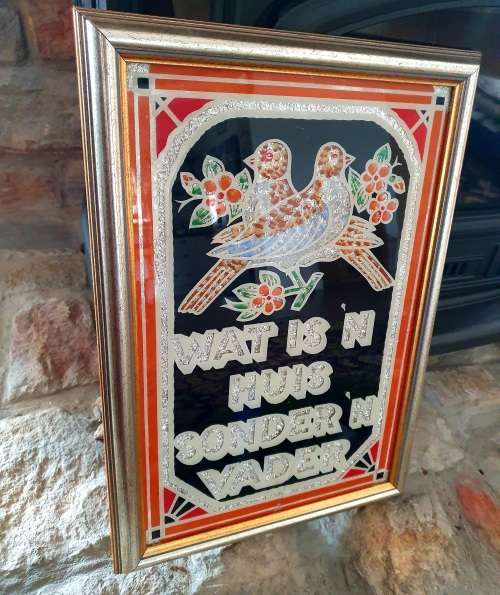 Religious Afrikaans Foil Glass Art