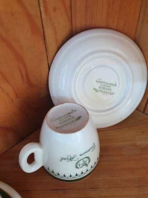 Criterion hotel south africa collectible pair of procelain cup and saucer duo