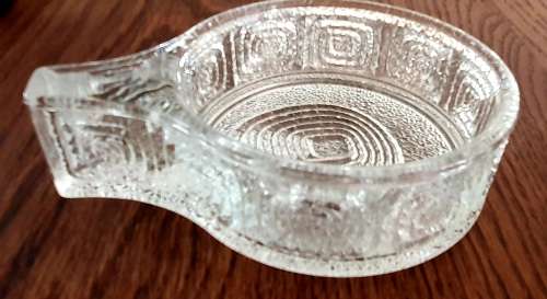 Pair of Finland/Swedish Scandinavian glass tealight/candle holder