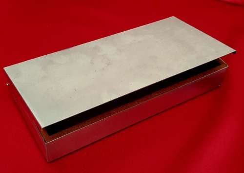 Swedish Gense stainless steel lidded jewellery box