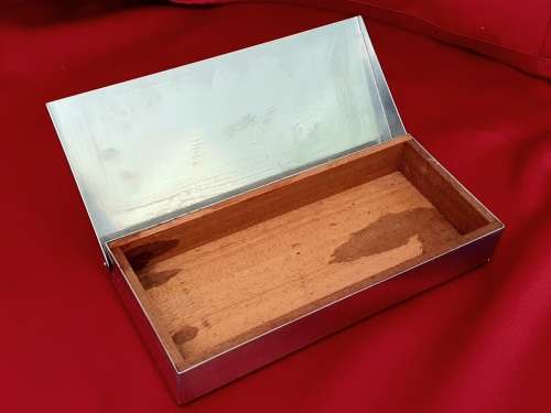 Swedish Gense stainless steel lidded jewellery box