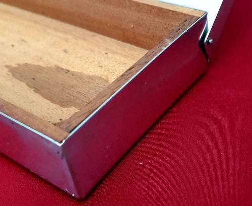 Swedish Gense stainless steel lidded jewellery box