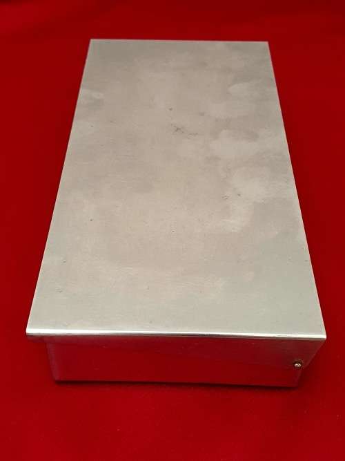 Swedish Gense stainless steel lidded jewellery box