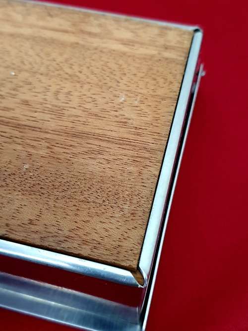 Swedish Gense stainless steel lidded jewellery box