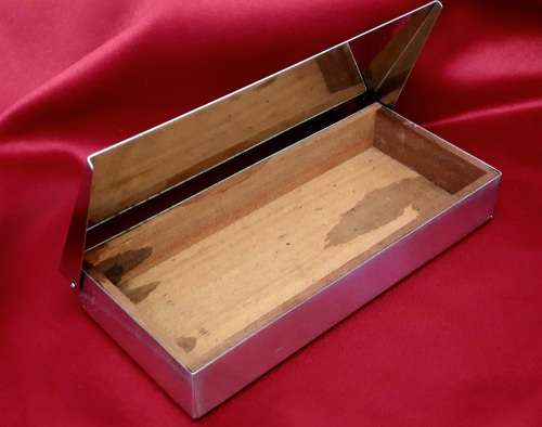 Swedish Gense stainless steel lidded jewellery box