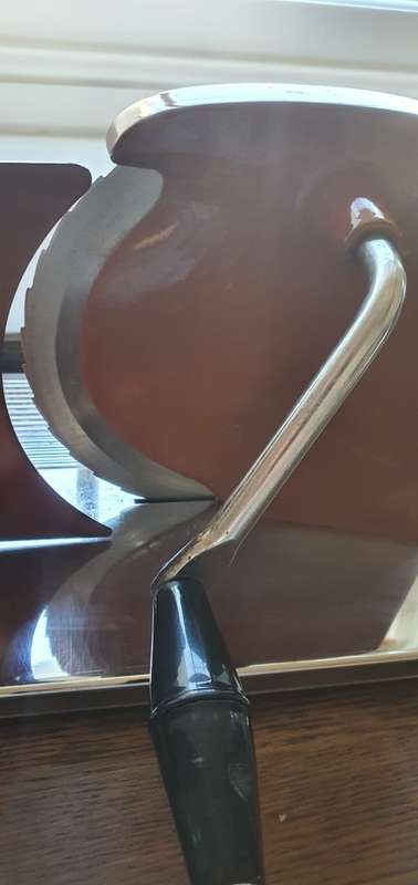 Brown Enamel Pineware Bread slicer/cutter