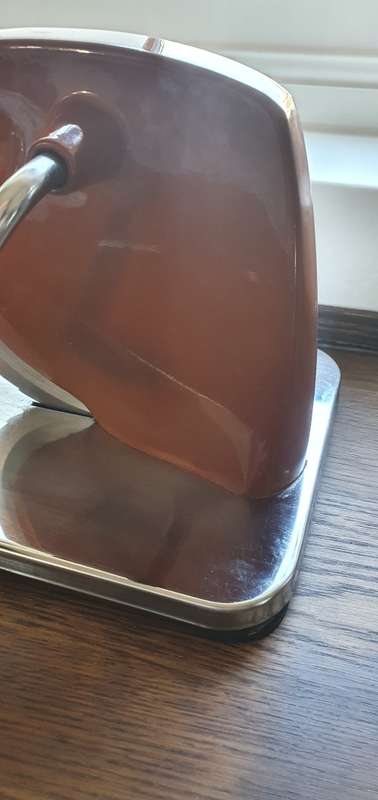Brown Enamel Pineware Bread slicer/cutter