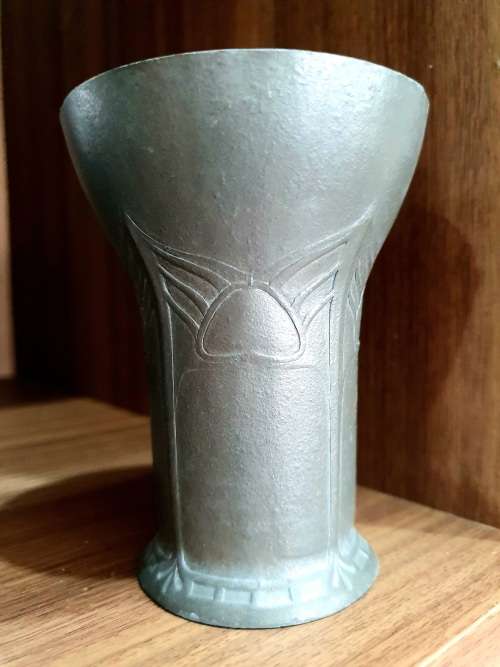 Antique Pewter Art Nouveau Goblet by Famous German Designer ALBIN MÜLLER HUECK