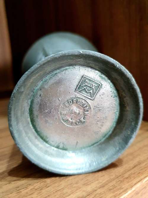 Antique Pewter Art Nouveau Goblet by Famous German Designer ALBIN MÜLLER HUECK