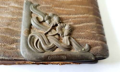 Art Nouveau Silver Reptile Skin Purse By Ludwig Krumm, Birmingham 1900`s