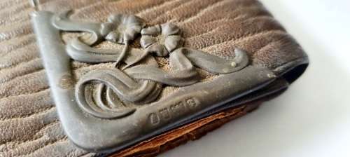 Art Nouveau Silver Reptile Skin Purse By Ludwig Krumm, Birmingham 1900`s