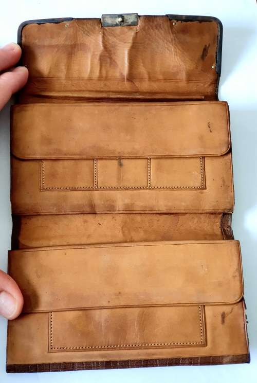 Art Nouveau Silver Reptile Skin Purse By Ludwig Krumm, Birmingham 1900`s
