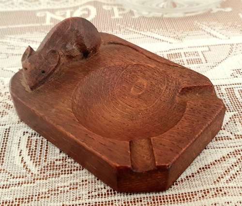 Robert Thompson Mouseman Wood Pin Tray or Ashtray