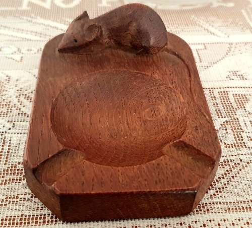 Robert Thompson Mouseman Wood Pin Tray or Ashtray