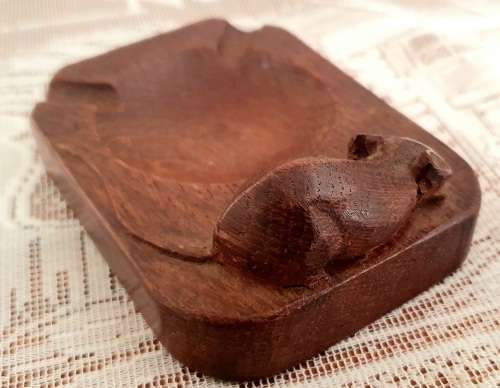Robert Thompson Mouseman Wood Pin Tray or Ashtray