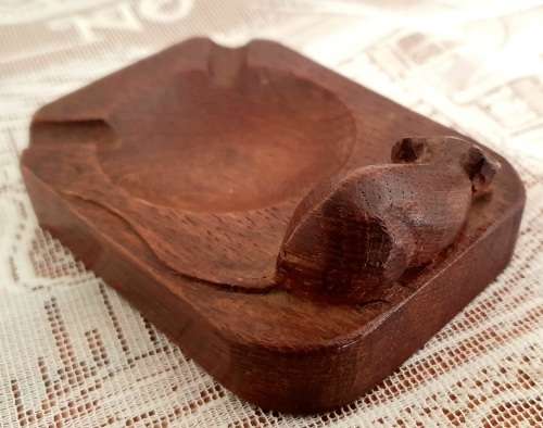 Robert Thompson Mouseman Wood Pin Tray or Ashtray