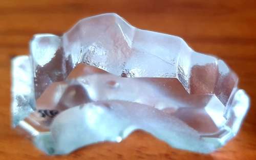 Vintage MATS JONASSON Sweden Glass Seal Sculpture Paperweight