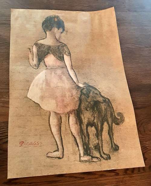 Pablo Picasso, Girl with Dog (1905) S C G Vintage museum print