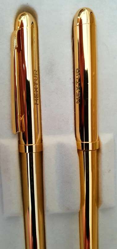 Vintage MINKA gold tone pen and pencil set