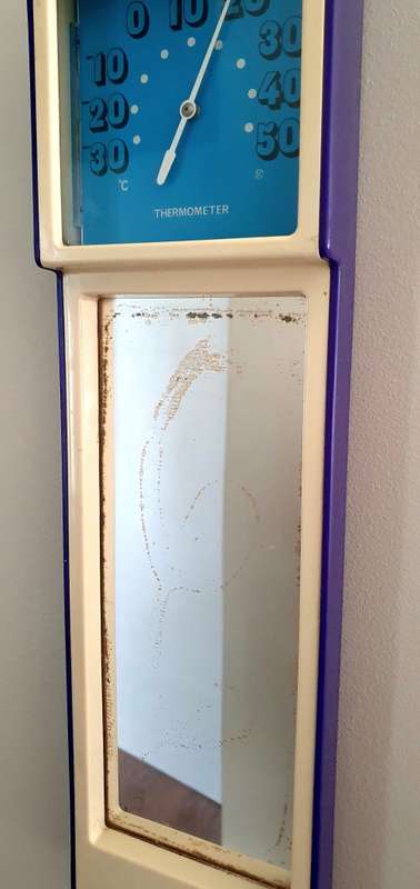 Retro Bakelite Mirror Thermometer
