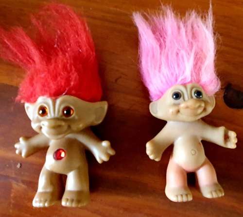 Orginal Pair of vintage Trolls made by Ace Novelty