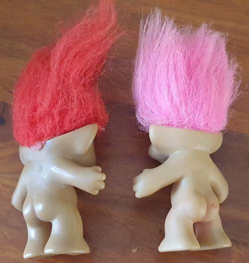 Orginal Pair of vintage Trolls made by Ace Novelty