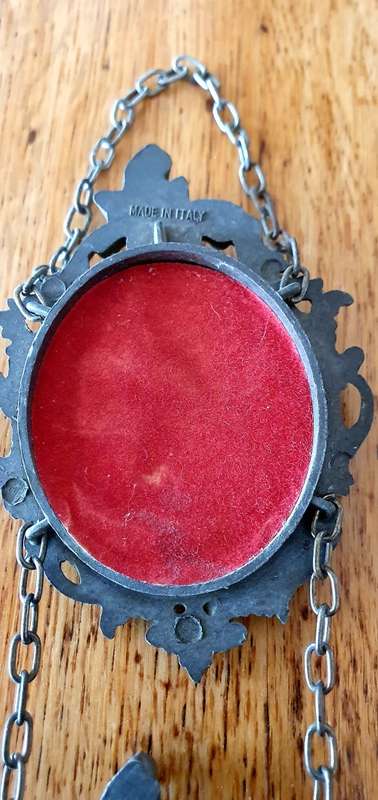 Italy Ornate Brass Wall Frames with Romantic Silk Scenes
